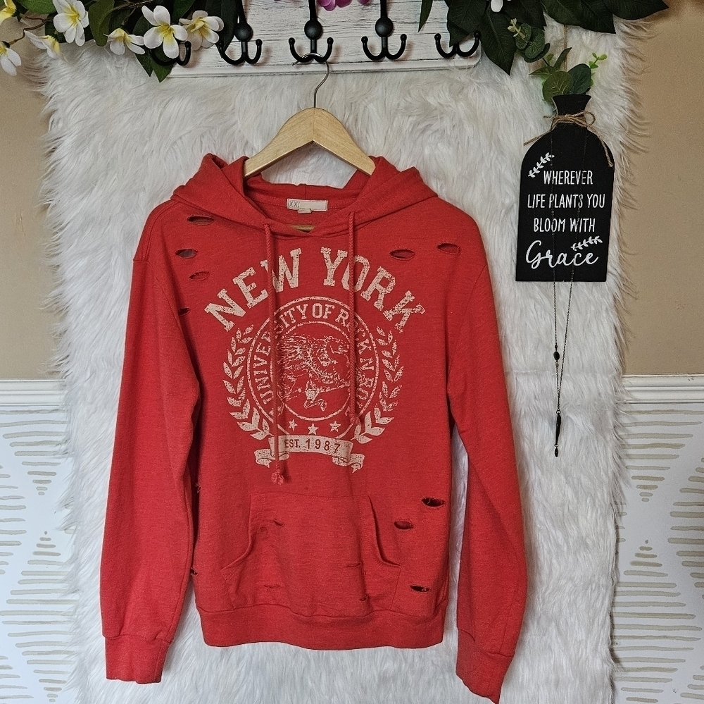 XXI Deconstructed New York Collegiate Vibe Hoodie